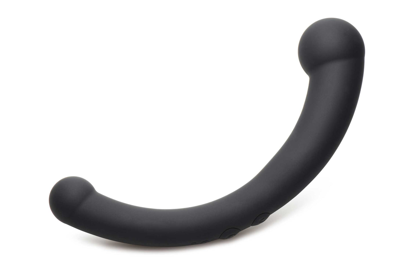 10x Vibra-Crescent Silicone Dual Ended Dildo - Black MS-AH112-BLK