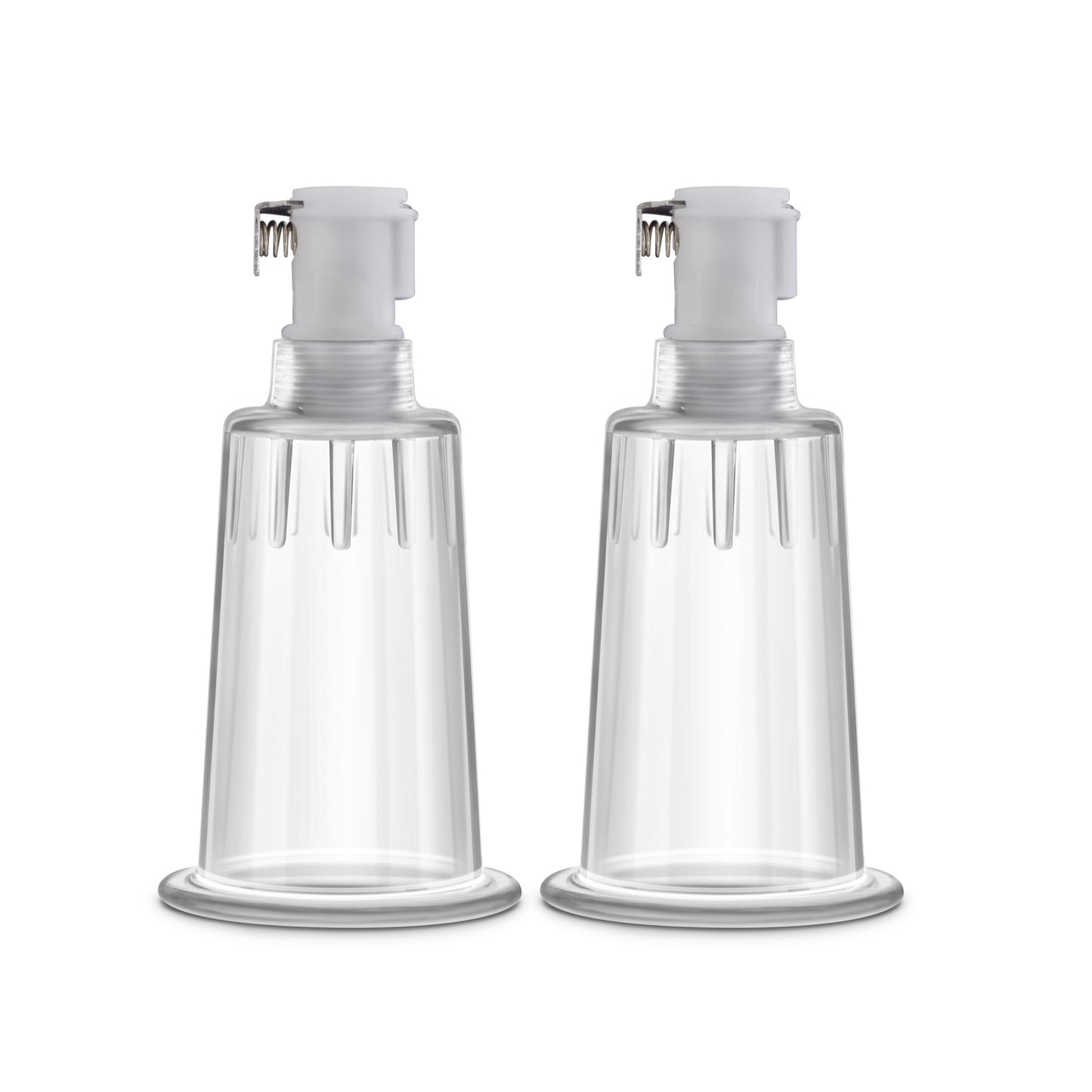 Temptasia Nipple Pumping Cylinders Set of 2 (1 Inch Diameter) - Clear BL-09711