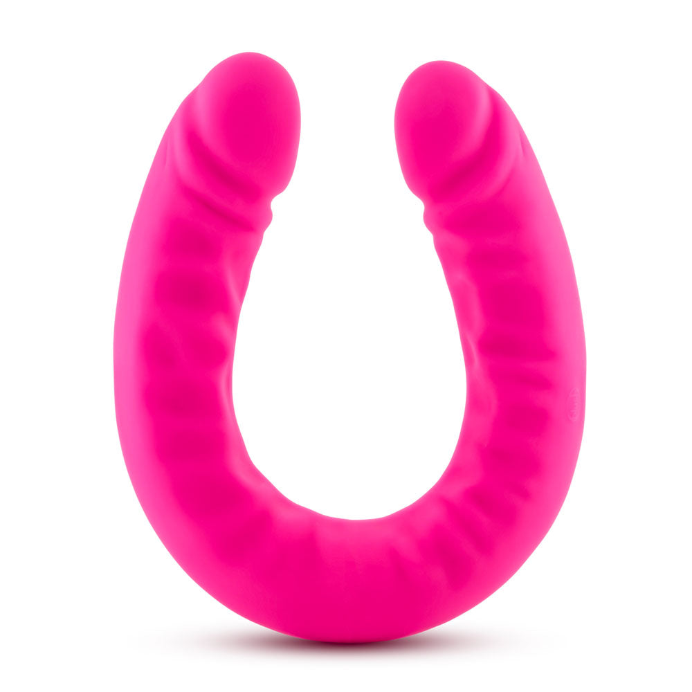 "Ruse - 18 Inch Silicone Slim Double Dong - Hot Pink BL-32290"