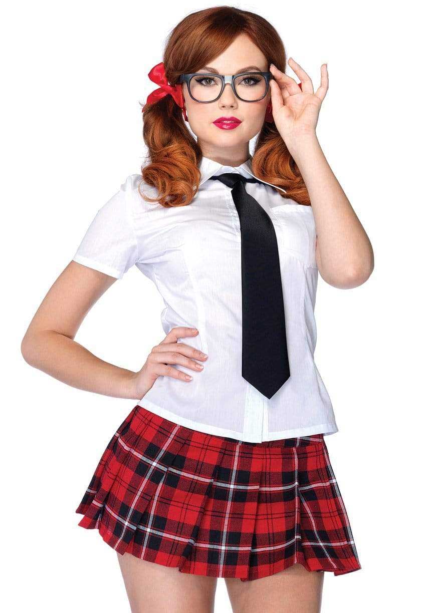 Private School Sweetie Costume - Small - White / Red LA-85112WHRDS