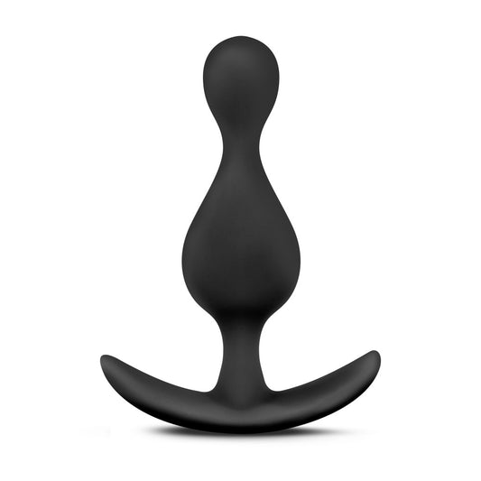 "Anal Adventures - Platinum - Wave Plug - Black BL-10495"