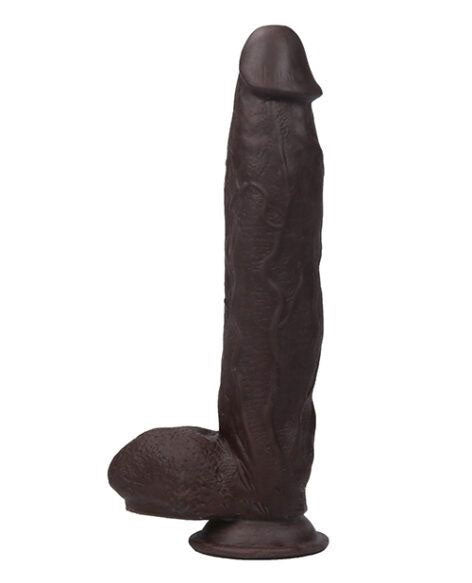 "Real Skin 12 Dual Layer Dildo - Dark Brown VB-GL-3250"