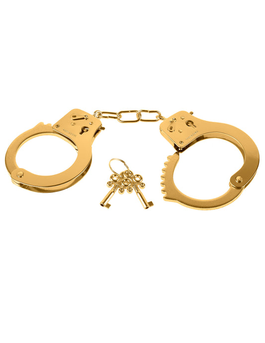 "Fetish Fantasy Gold Metal Cuffs - Gold PD3987-27"