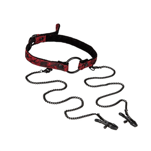 "Scandal Open Mouth Gag With Clamps SE2712123"