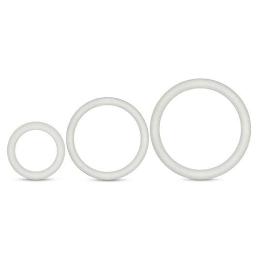 Performance - Vs4 Pure Premium Silicone Cockring Set - White BL-370819