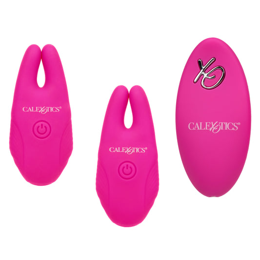 "Silicone Remote Nipple Clamps - Pink SE0077773"
