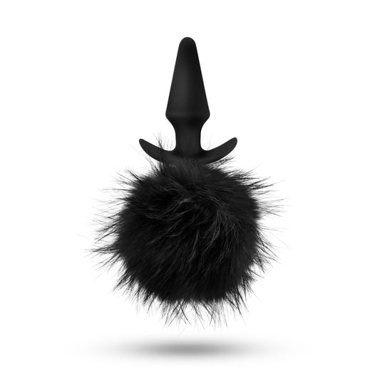 "Temptasia - Bunny Tail Pom Plug - Black BL-59215"