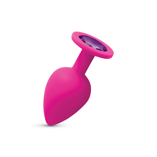 "Gemma Purple Gem Pink Silicone Plug - Large VB-CC9163"