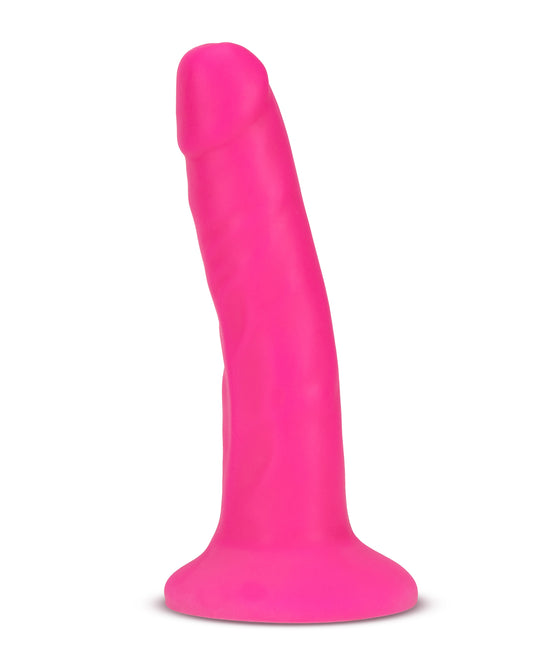 "Neo Elite - 6 Inch Silicone Dual Density Cock - Neon Pink BL-54500"