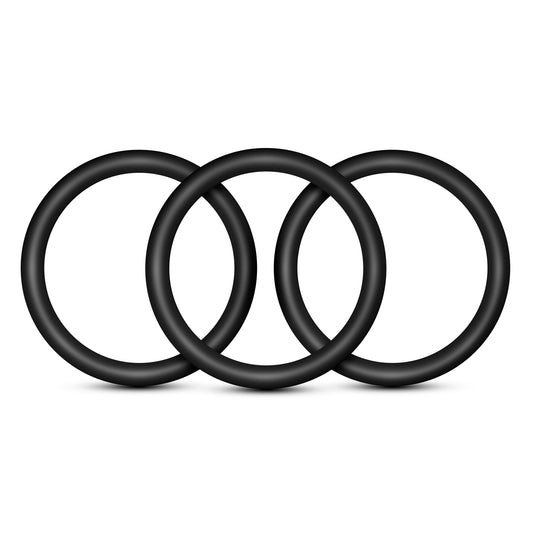 "Performance - Vs3 Pure Premium Silicone Cockrings - Large - Black BL-72815"