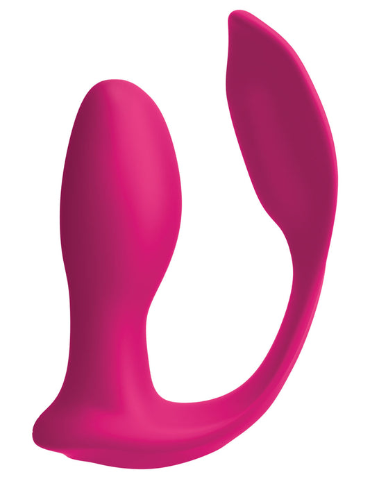 "Threesome Double Ecstacy Silicone Vibrator - Pink PD7073-00"