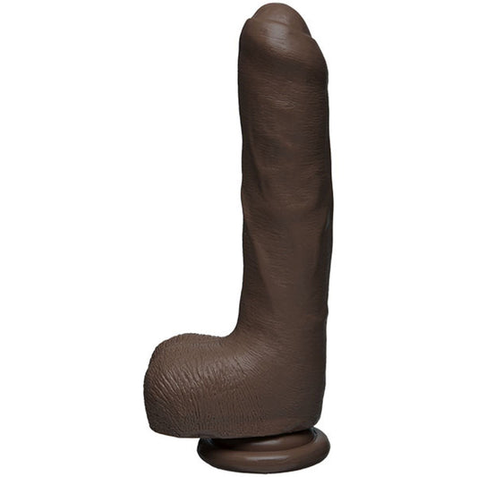 "The D - Uncut D - 9 Inch With Balls - Firmskyn -  Chocolate DJ1705-75-CD"