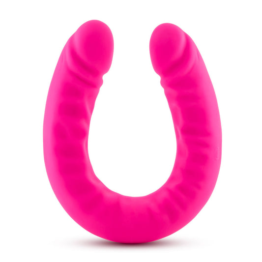 "Ruse - 18 Inch Silicone Slim Double Dong - Hot  Pink BL-32290"
