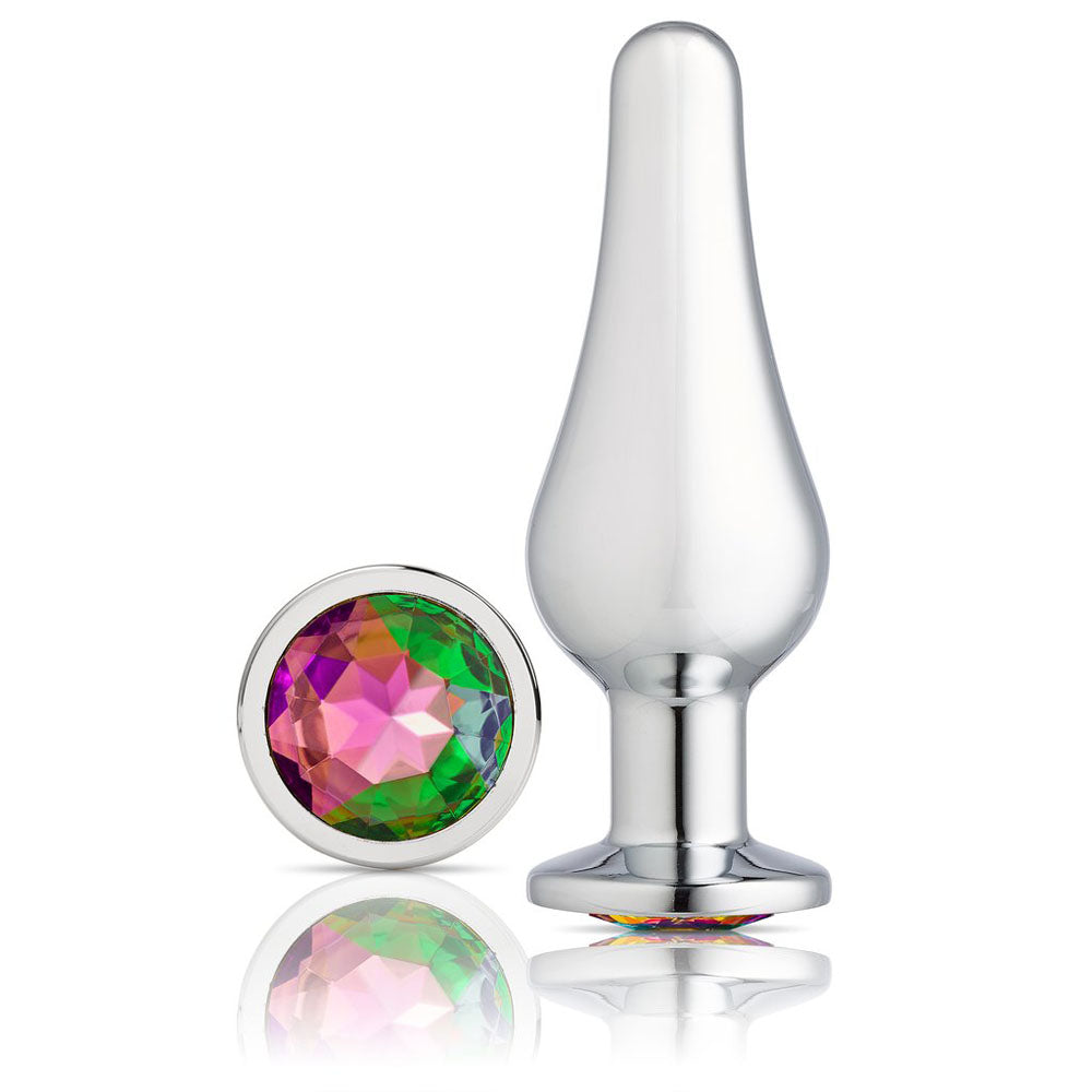 Cloud 9 Novelties Gems Silver Chrome Tall Plug - Large WTC308