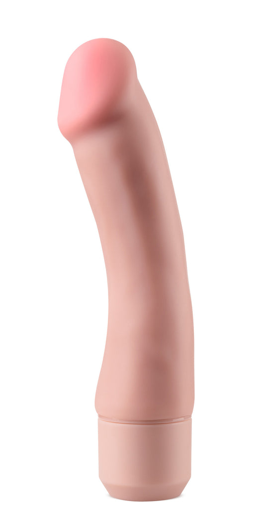 "Dr. Skin Silicone  Dr. Steve - 7 Inch Vibrating Dildo - Beige BL-63923"