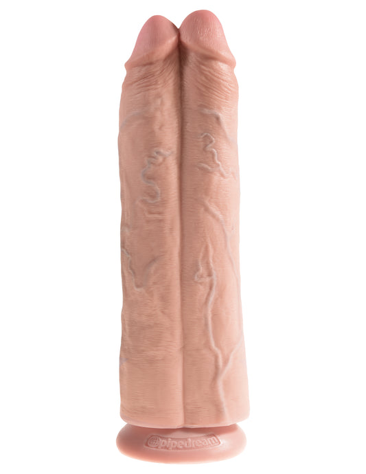 "King Cock 11 Two Cocks One Hole - Flesh PD5552-21"
