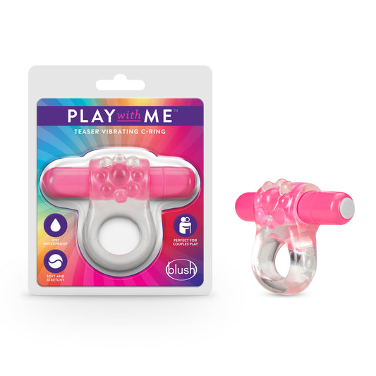 "Play With Me  Teaser Vibrating C-Ring  Pink BL-74100"