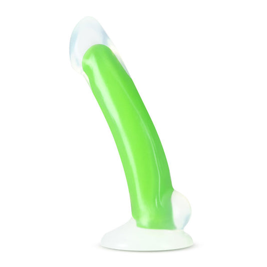"Neo Elite - Glow in the Dark - Omnia - 7 Inch  Silicone Dual Density Dildo - Neon Green BL-80222"