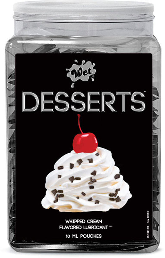 "Wet Desserts Whipped Cream .33 Fl Oz Pouch Counter Bowl 144pc WT23420"