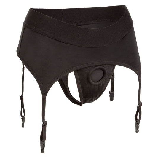 "Boundless Thong With Garter - 2l/3xl - Black SE2701203"