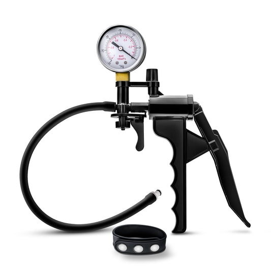 "Performance - Gauge Pump Pistol With Silicone  Tubing & Silicone Cock Strap - Black BL-09101"