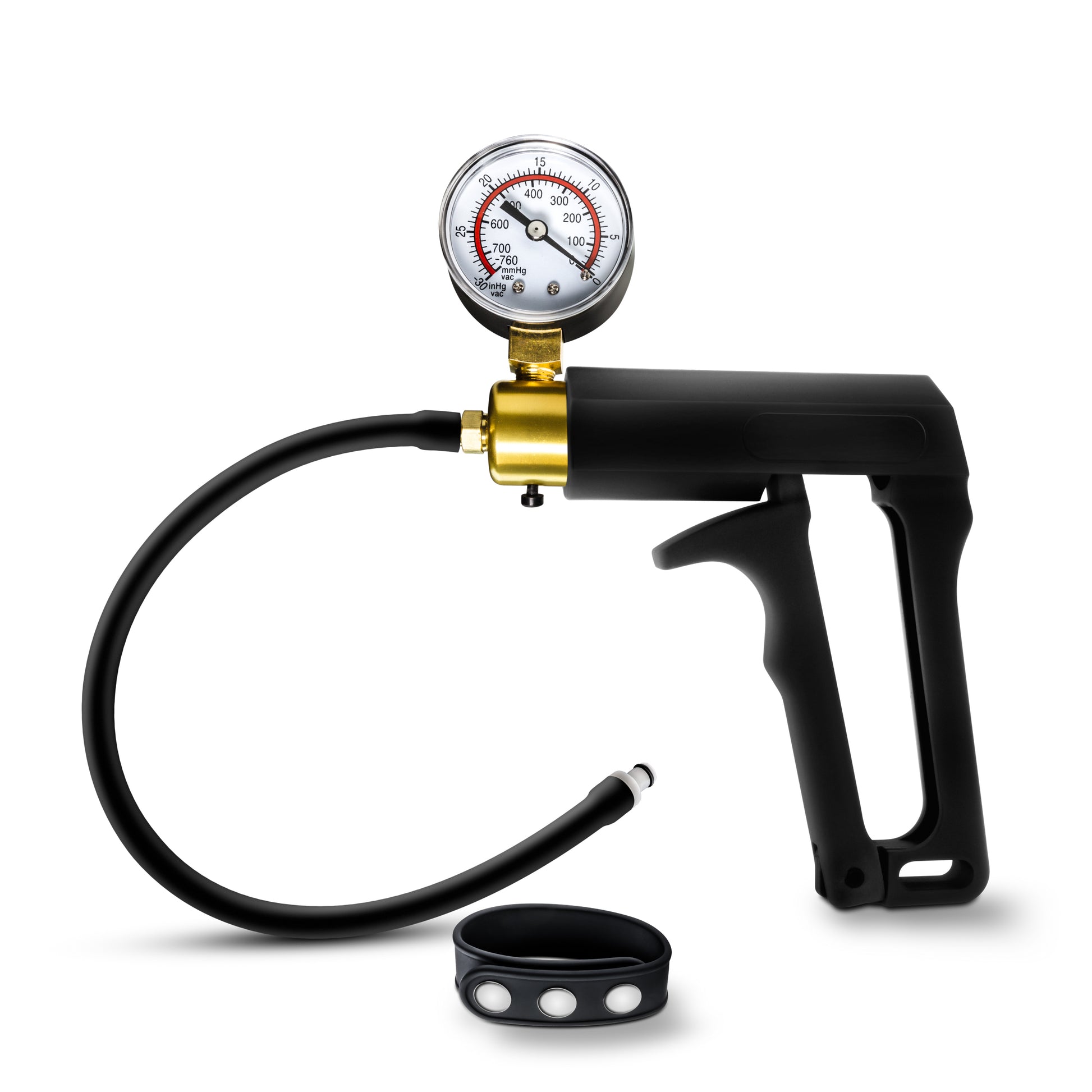 "Performance - Gauge Pump Trigger With Silicone  Tubing and Silicone Cock Strap - Black BL-09401"