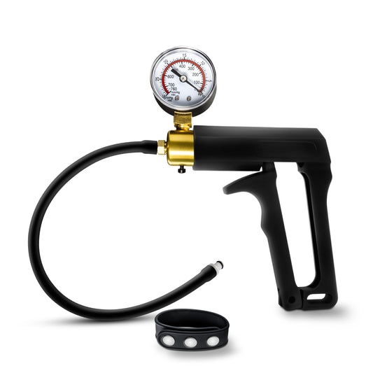 "Performance - Gauge Pump Trigger With Silicone  Tubing and Silicone Cock Strap - Black BL-09401"
