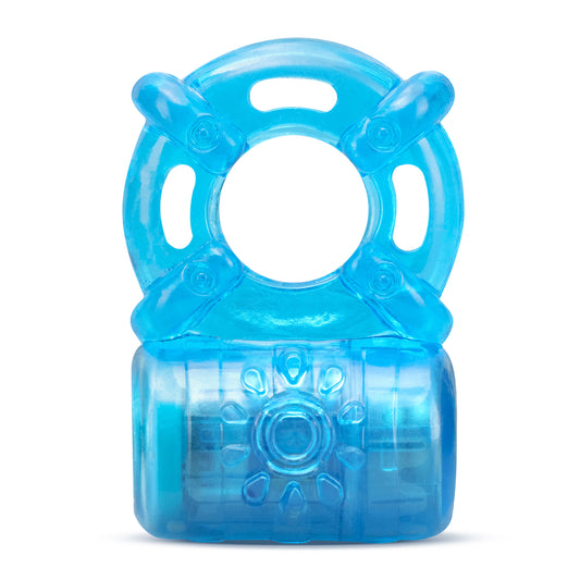 "Stay Hard - Rechargeable 5 Function Cock Ring - Blue BL-31902"