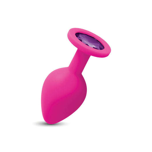 "Gemma Purple Gem Pink Silicone Plug - Medium VB-CC9162"