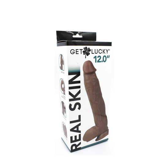 "Real Skin 12 Dual Layer Dildo - Light Brown VB-GL-3243"