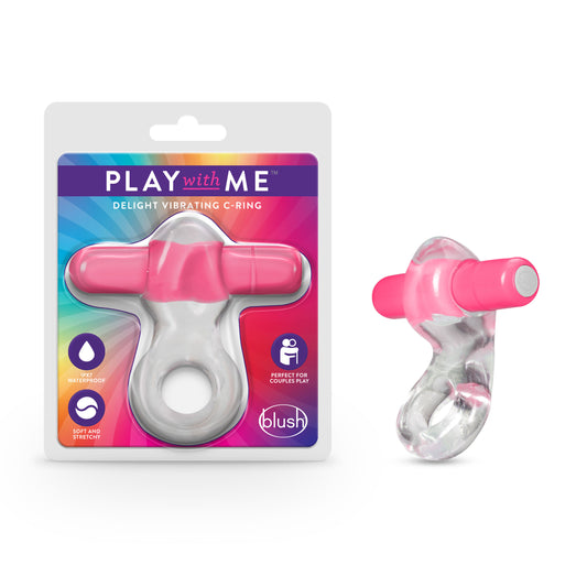 "Play With Me  Delight Vibrating C-Ring - Pink BL-74300"