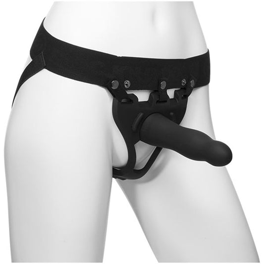 "Body Extensions - Hollow Slim Dong Strap-on  2-Piece Set - Black DJ0800-06-BX"