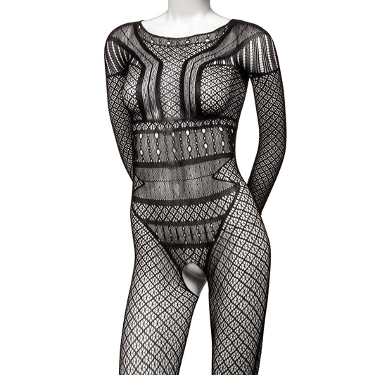 "Scandal Full Length Lace Body Suit - One Size -  Black SE2711843"