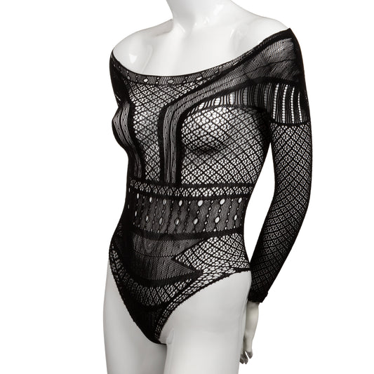"Scandal Off the Shoulder Body Suit - One Size - Black SE2711823"