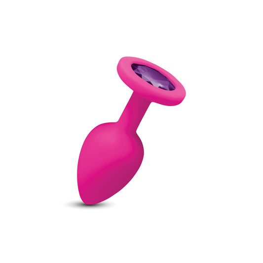 "Gemma Purple Gem Pink Silicone Plug - Small VB-CC9161"