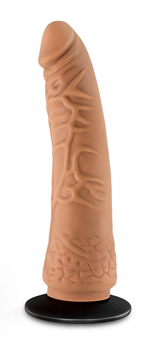 "Lock on - Hexanite - 7.5 Inch Dildo With Suction  Cup Adapter - Mocha BL-51337"