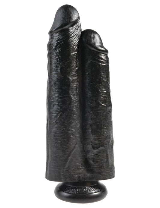 "King Cock 9 Two Cocks One Hole - Black PD5551-23"