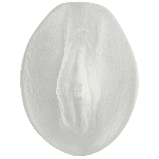 "Palm Pal Frosted Ultraskyn Masturbator - Pussy - Clear DJ0683-01"