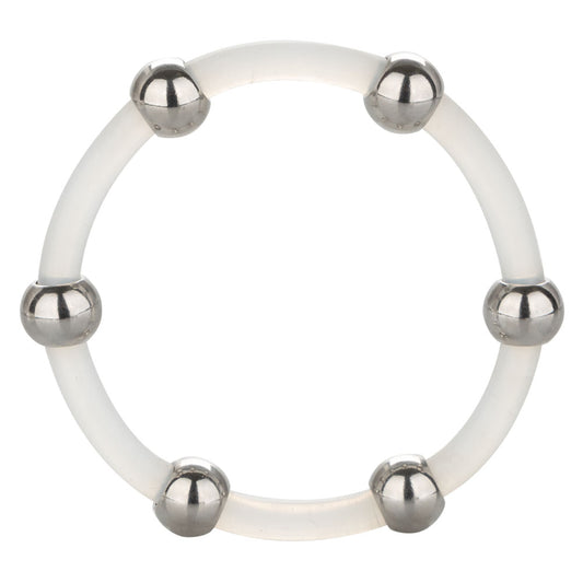 "Steel Beaded Silicone Ring - X-Large SE1437202"