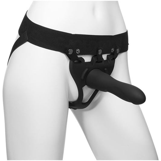 "Body Extensions - Hollow Large Dong Strap-on  2-Piece Set - Black DJ0800-07-BX"