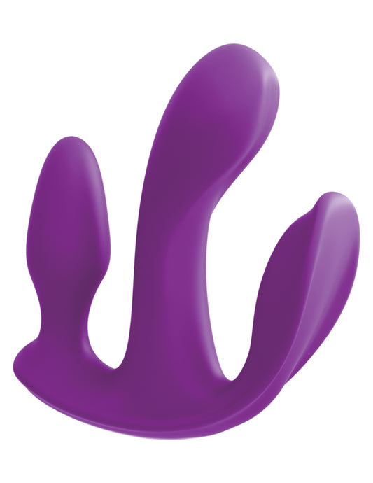 "Threesome Total Ecstay Silicone Vibrator - Purple PD7074-00"