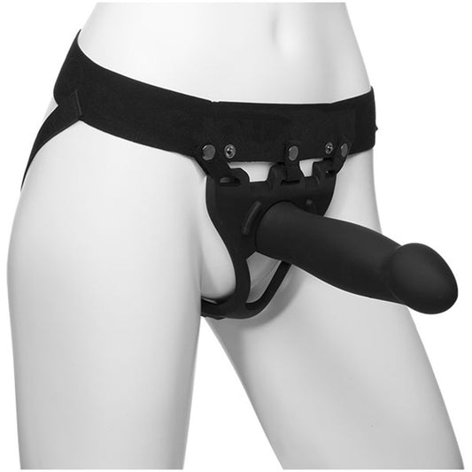 "Body Extensions - Hollow Bulbed Strap-on 2-Piece  Set - Black DJ0800-08-BX"
