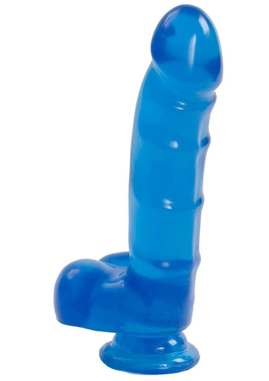 "Jelly Jewels - Cock and Balls With Suction Cup - Blue DJ7013-02"