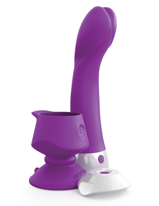 "Threesome Wall Banger G Silicone Vibrator - Purple PD7071-12"