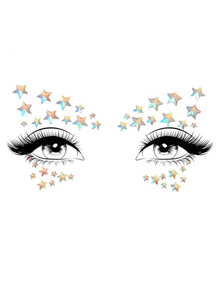 Celeste Glow in the Dark Face Jewels Sticker LA-EYE045