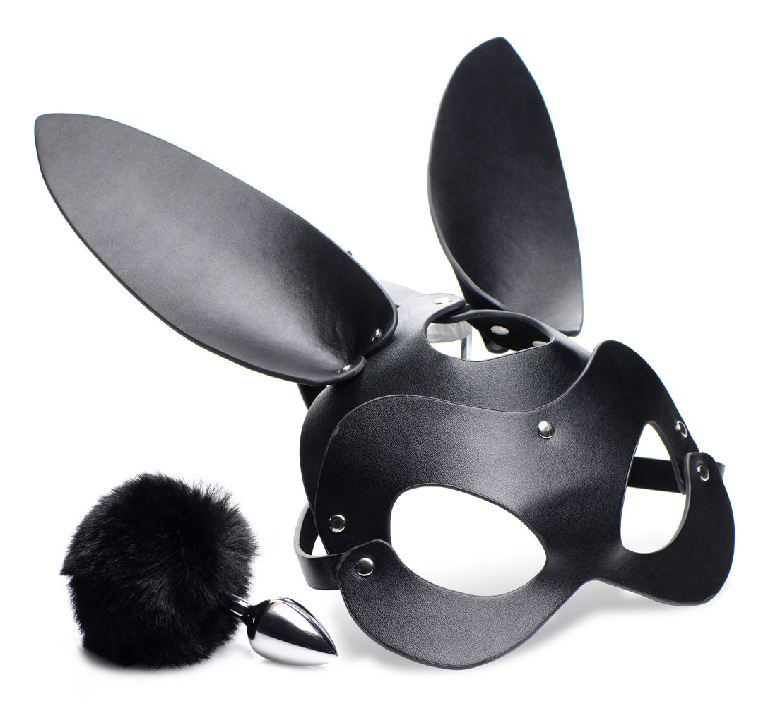 Bunny Tail Anal Plug and Mask Set TZ-AG201